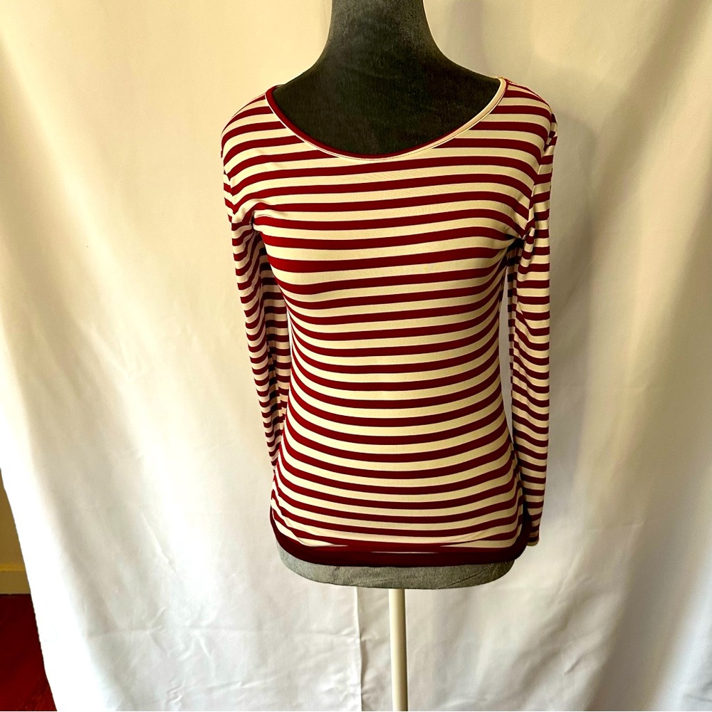 New w tags Ekouaer striped Parisian top